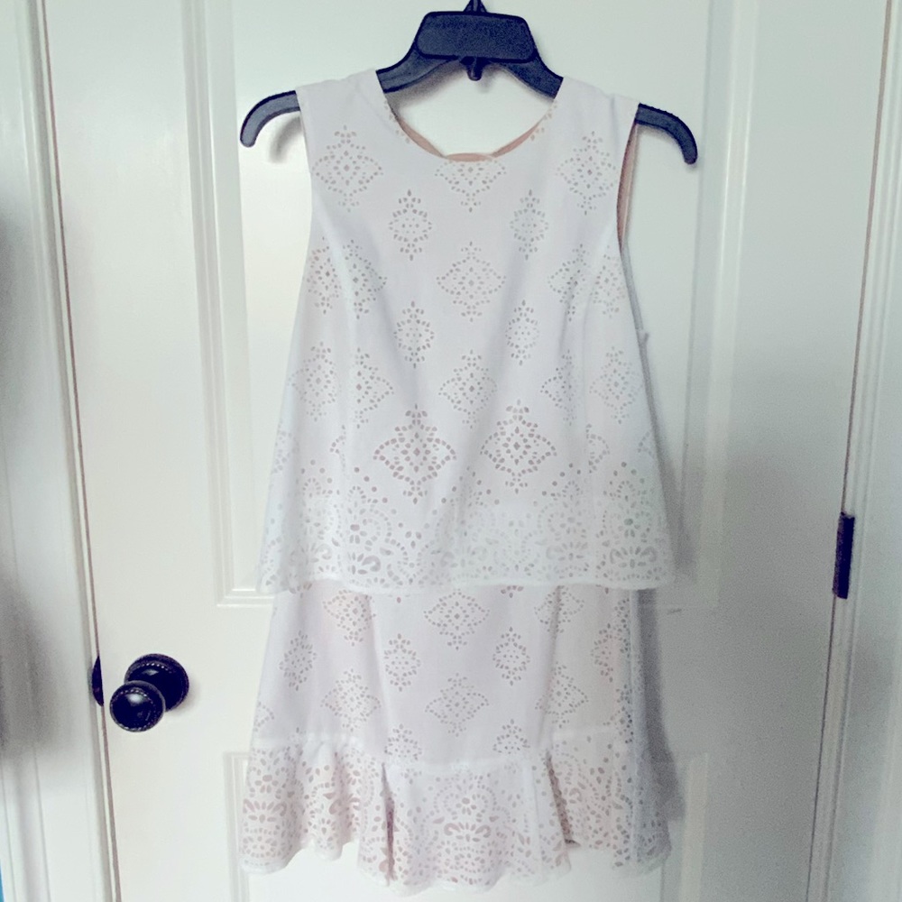 BCBG White Eyelet Dress